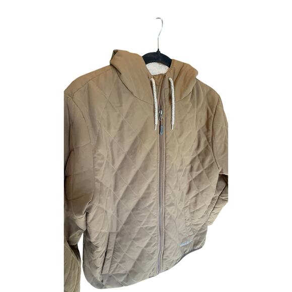 Eddie Bauer Quilted Brown Hooded Jacket Men’s XL Full Zip Warm Casual Outdoor - Picture 6 of 15